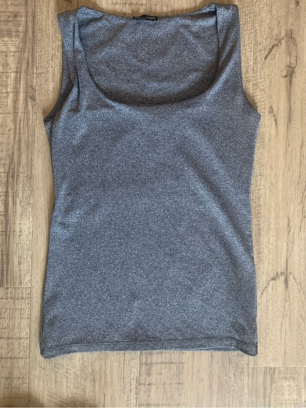 ZARA Grey Contour Sleeveless Top